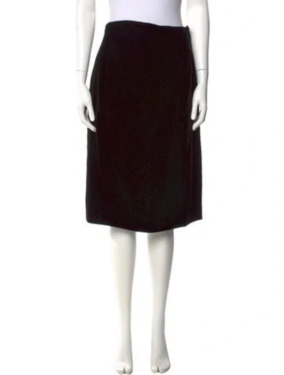 Pre-owned Lanvin Vintage Knee-length Skirt In Black