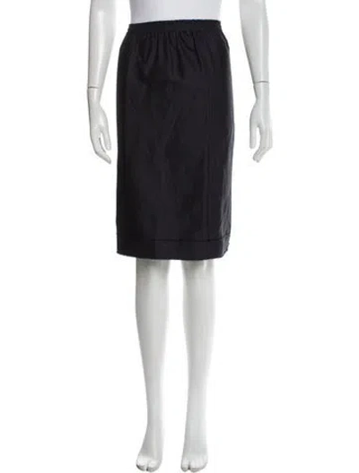 Pre-owned Lanvin Vintage Knee-length Skirt In Black