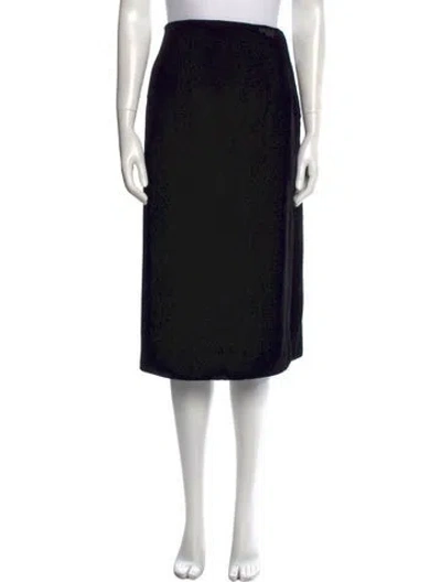 Pre-owned Lanvin Vintage Knee-length Skirt In Black