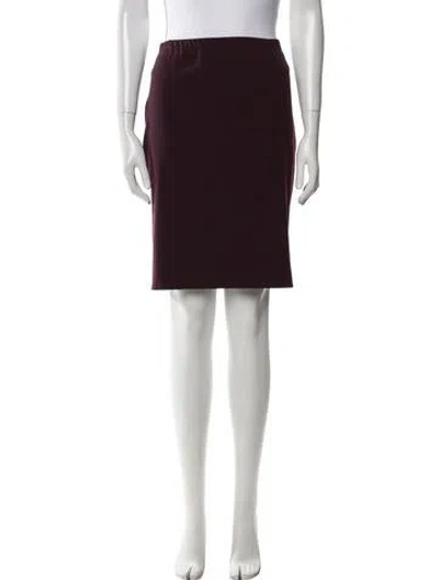 Pre-owned Lanvin Vintage Knee-length Skirt In Burgundy