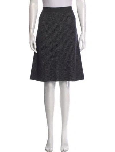 Pre-owned Lanvin Vintage Knee-length Skirt In Gray