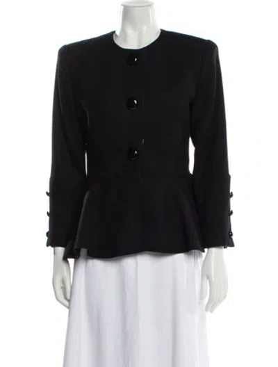 Pre-owned Lanvin Vintage Late 1970's - Early 1980's Evening Jacket In Black