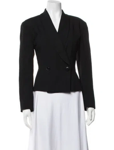 Pre-owned Lanvin Vintage Late 1980's - Early 1990's Blazer In Black