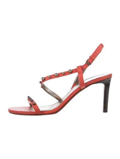 Pre-owned Lanvin Vintage Leather Sandals In Red