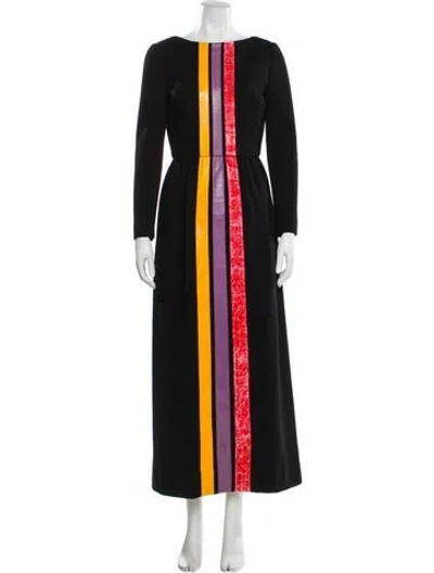 Pre-owned Lanvin Vintage Long Dress In Black