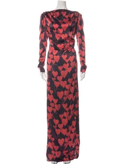 Pre-owned Lanvin Vintage Long Dress In Purple