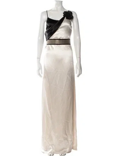 Pre-owned Lanvin Vintage Long Dress W/ Tags In Neutral