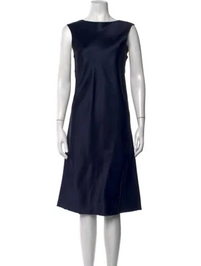 Pre-owned Lanvin Vintage Midi Length Dress In Blue