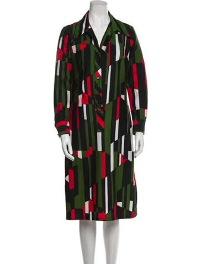 Pre-owned Lanvin Vintage Midi Length Dress In Green