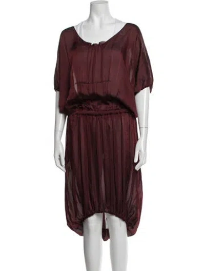 Pre-owned Lanvin Vintage Midi Length Dress In Pink