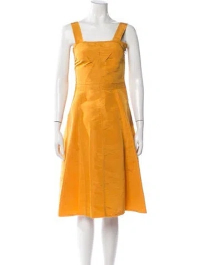 Pre-owned Lanvin Vintage Midi Length Dress In Yellow