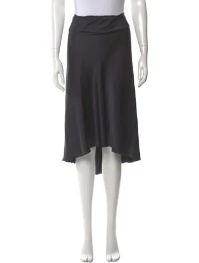 Pre-owned Lanvin Vintage Midi Length Skirt In Blue