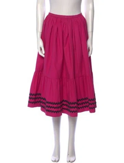 Pre-owned Lanvin Vintage Midi Length Skirt In Multi