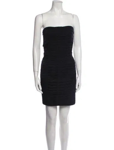Pre-owned Lanvin Vintage Mini Dress In Black