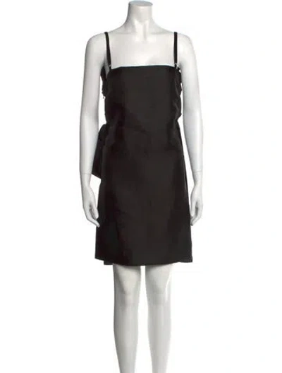 Pre-owned Lanvin Vintage Mini Dress In Black