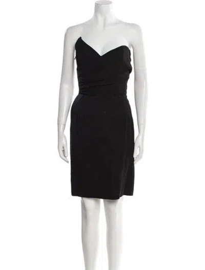 Pre-owned Lanvin Vintage Mini Dress In Black
