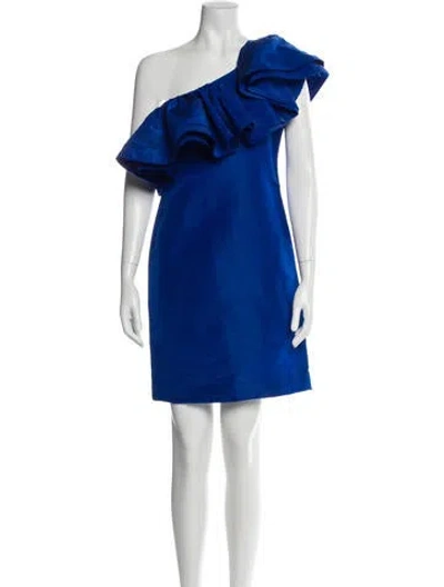 Pre-owned Lanvin Vintage Mini Dress In Blue