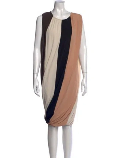 Pre-owned Lanvin Vintage Mini Dress In Neutral