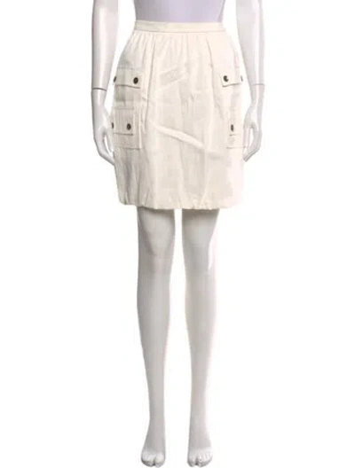 Pre-owned Lanvin Vintage Mini Skirt In Neutral