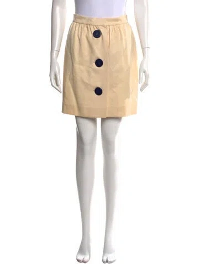 Pre-owned Lanvin Vintage Mini Skirt In Neutrals