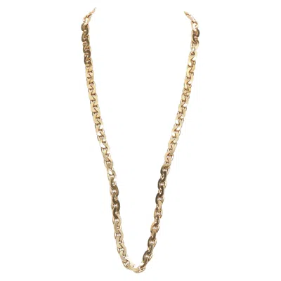 Lanvin Vintage Multi Chain Hoop Cuban Loop Necklace Belt In Gold