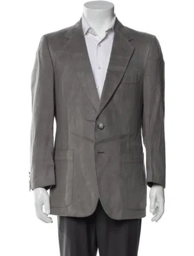 Pre-owned Lanvin Vintage Peacoat In Gray