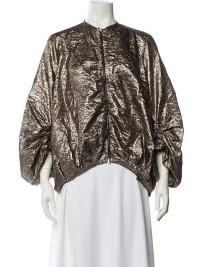 Pre-owned Lanvin Vintage Silk Jacket In Brown
