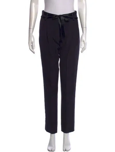Pre-owned Lanvin Vintage Straight Leg Pants In Black