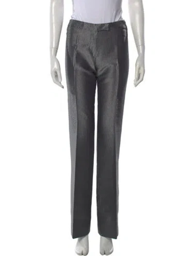 Pre-owned Lanvin Vintage Straight Leg Pants In Gray