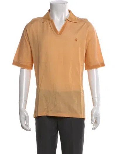 Pre-owned Lanvin Vintage V-neck Polo Sweater In Brown