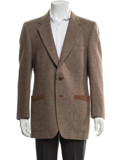 Pre-owned Lanvin Vintage Wool Blazer In Brown