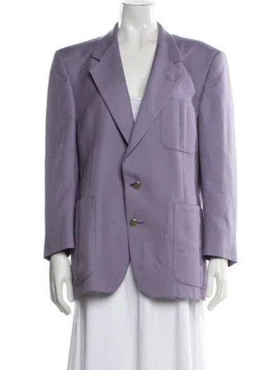 Pre-owned Lanvin Vintage Wool Blazer In Purple