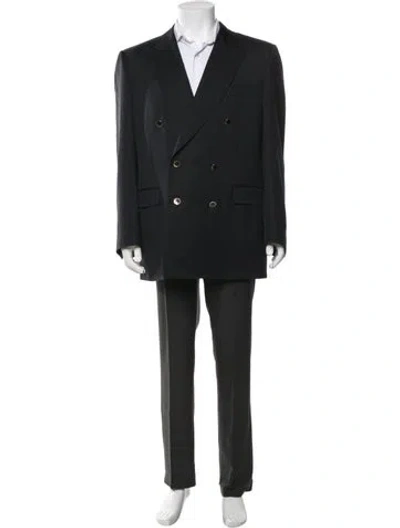 Pre-owned Lanvin Virgin Wool Blazer In Black