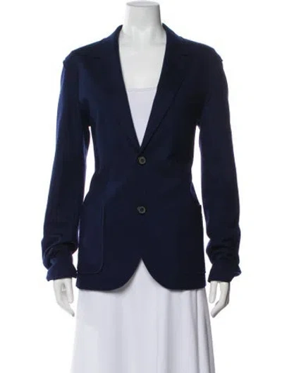 Pre-owned Lanvin Virgin Wool Blazer In Blue
