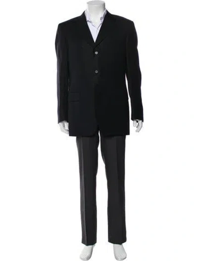 Pre-owned Lanvin Virgin Wool Blazer In Blue