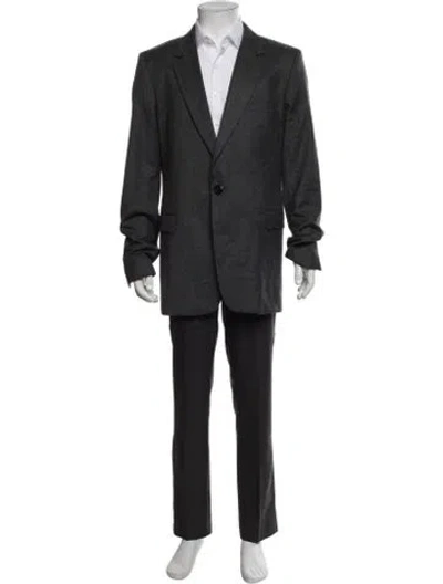 Pre-owned Lanvin Virgin Wool Blazer In Gray