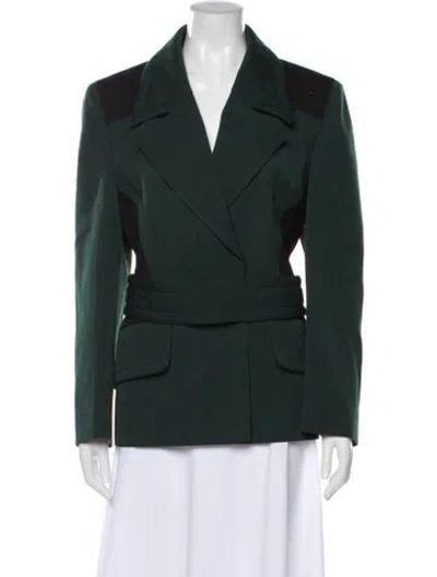 Pre-owned Lanvin Virgin Wool Blazer In Green