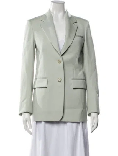 Pre-owned Lanvin Virgin Wool Blazer In Green