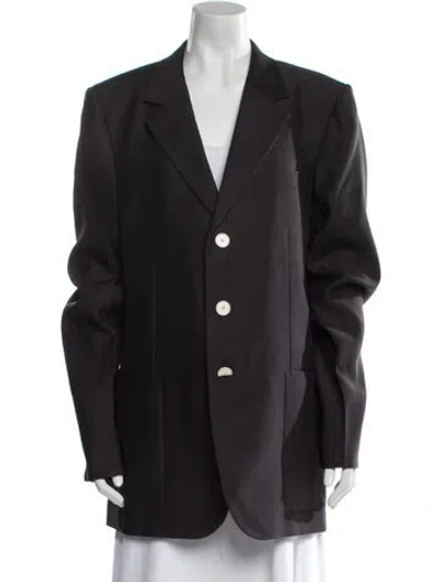 Pre-owned Lanvin Virgin Wool Blazer W/ Tags In Black