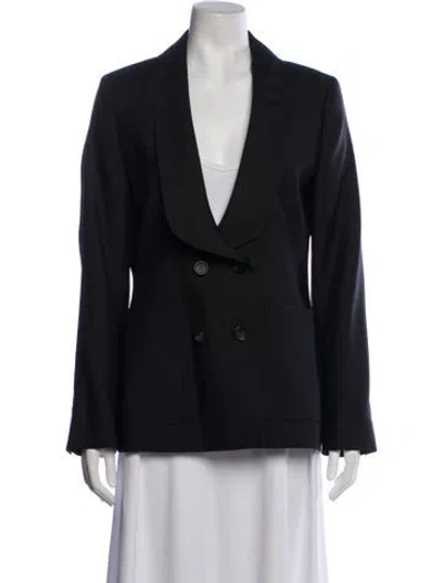 Pre-owned Lanvin Virgin Wool Blazer W/ Tags In Blue