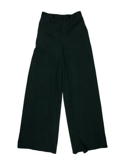 Pre-owned Lanvin Virgin Wool Dress Pants In Green