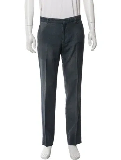 Pre-owned Lanvin Virgin Wool Dress Pants In Multi