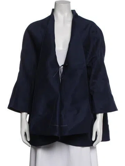 Pre-owned Lanvin Virgin Wool Jacket In Blue