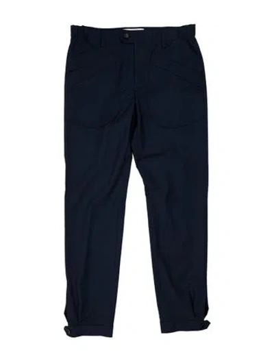 Pre-owned Lanvin Virgin Wool Pants In Blue