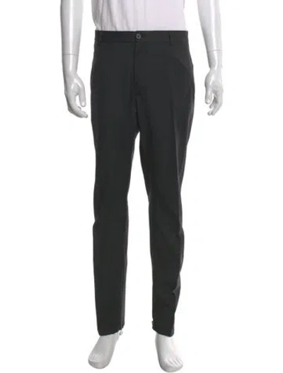 Pre-owned Lanvin Virgin Wool Pants In Gray