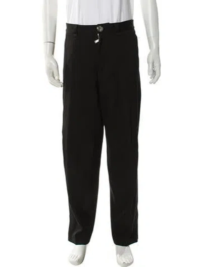 Pre-owned Lanvin Virgin Wool Pants In Gray