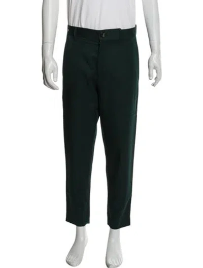 Pre-owned Lanvin Virgin Wool Pants In Green