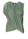 Lanvin Viscose And Silk Top In Green