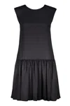 Lanvin Round-neck Sleeveless Minidress In Black
