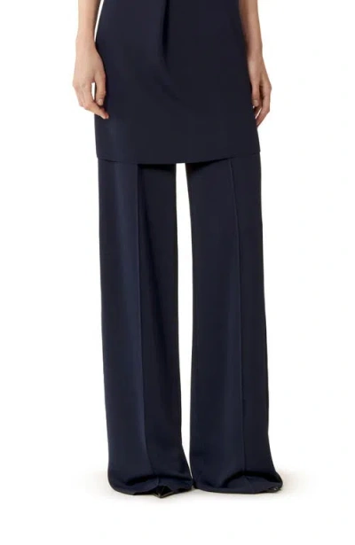 Lanvin Viscose Wide-leg Pants In Blue
